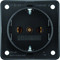 INTEGRO FLOW SCHUKO socket black matt
