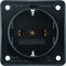 INTEGRO FLOW SCHUKO socket black matt