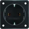 INTEGRO FLOW SCHUKO socket black matt