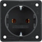 INTEGRO FLOW SCHUKO socket black matt