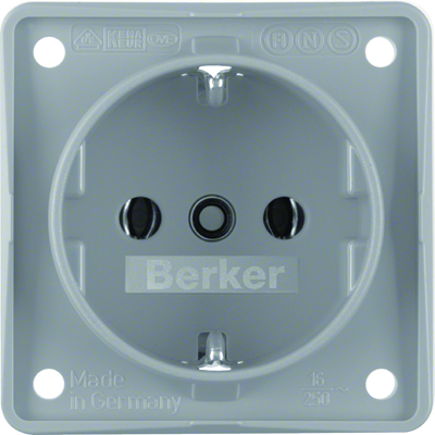 INTEGRO FLOW SCHUKO socket gray matt