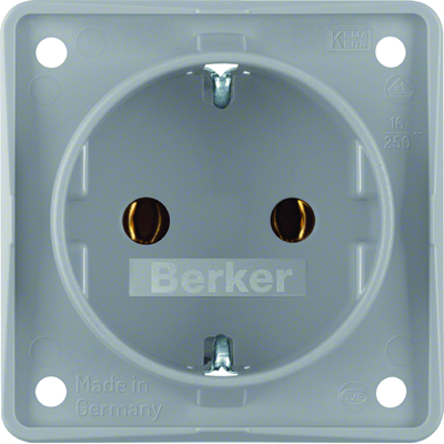INTEGRO FLOW SCHUKO socket gray matt
