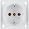 INTEGRO FLOW SCHUKO socket snow-white matt