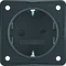 INTEGRO FLOW SCHUKO socket with increased contact protection anthracite matte