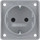 INTEGRO FLOW SCHUKO socket with increased contact protection, matt gray
