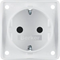 INTEGRO FLOW SCHUKO socket with increased contact protection, snow-white matte