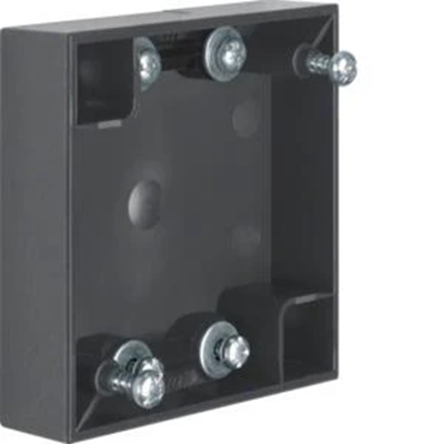 INTEGRO FLOW Single flat surface-mounted box with 2 terminals, anthracite