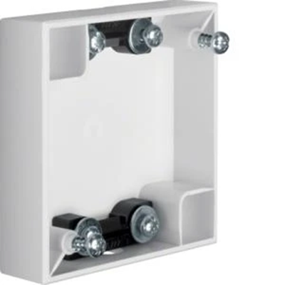 INTEGRO FLOW Single flat surface-mounted box with 2 terminals, snow-white