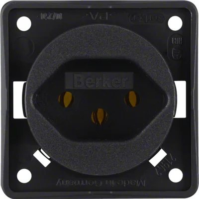 INTEGRO FLOW Socket with earthing "Switzerland" type 13 brown matt