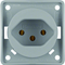 INTEGRO FLOW Socket with earthing "Switzerland" type 13 gray matt