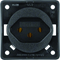 INTEGRO FLOW Socket with earthing "Switzerland" type 13, matt black
