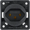 INTEGRO FLOW Socket with earthing "Switzerland" type 13, matt black