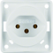INTEGRO FLOW Socket with earthing "Switzerland" type 13 snow-white matt