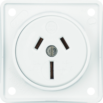 INTEGRO FLOW Socket with grounding "Australia" snow-white