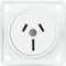INTEGRO FLOW Socket with grounding "Australia" snow-white