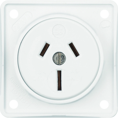 INTEGRO FLOW Socket with grounding "Australia" snow-white