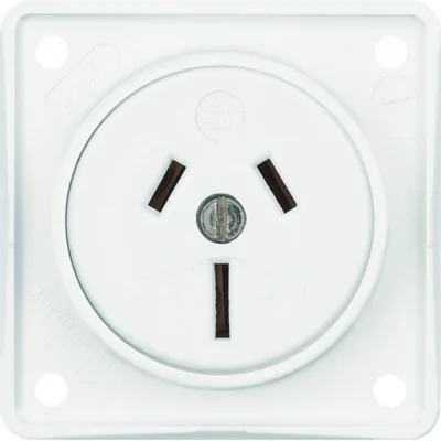 INTEGRO FLOW Socket with grounding "Australia" snow-white
