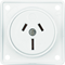 INTEGRO FLOW Socket with grounding "Australia" snow-white