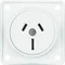 INTEGRO FLOW Socket with grounding "Australia" snow-white