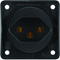 INTEGRO FLOW Socket with grounding "Switzerland" type 23 screw terminals black matt
