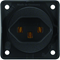 INTEGRO FLOW Socket with grounding "Switzerland" type 23 screw terminals black matt