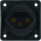 INTEGRO FLOW Socket with grounding "Switzerland" type 23 screw terminals black matt
