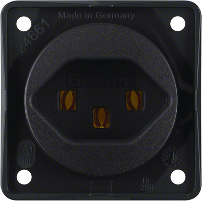INTEGRO FLOW Socket with grounding "Switzerland" type 23 screw terminals brown matt