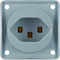 INTEGRO FLOW Socket with grounding "Switzerland" type 23 screw terminals gray matt