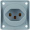 INTEGRO FLOW Socket with grounding "Switzerland" type 23 screw terminals gray matt
