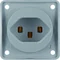 INTEGRO FLOW Socket with grounding "Switzerland" type 23 screw terminals gray matt