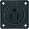 INTEGRO FLOW Socket with grounding USA/CANADA NEMA 5-15R brown matt