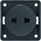 INTEGRO FLOW Socket without grounding "Euro-American Standard" anthracite matt