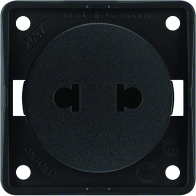 INTEGRO FLOW Socket without grounding "Euro-American Standard" matt black