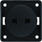 INTEGRO FLOW Socket without grounding "Euro-American Standard" matt black