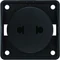 INTEGRO FLOW Socket without grounding "Euro-American Standard" matt black