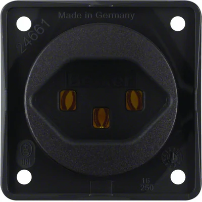 INTEGRO FLOW Steckdose mit Erdung „Schweiz“ Typ 23 Schraubklemmen braun matt