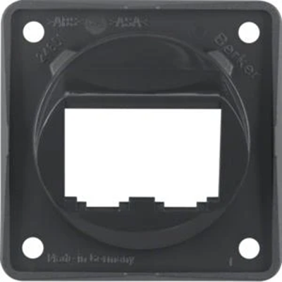 INTEGRO FLOW Support plate 2-gang for BTR-/E-DAT modules anthracite glossy