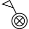 INTEGRO FLOW/PURE Bouton-poussoir lumineux avec cabochon rouge, marron mat