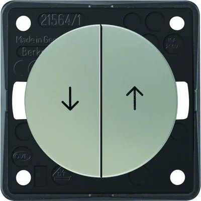 INTEGRO FLOW/PURE Commutateur de volet à plusieurs touches avec impression "flèche", chrome mat, laqué