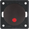 INTEGRO FLOW/PURE Control switch with red lens 2-pole brown matt