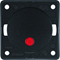 INTEGRO FLOW/PURE Control switch with red lens 2-pole glossy black