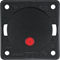 INTEGRO FLOW/PURE Control switch with red lens 2-pole glossy black