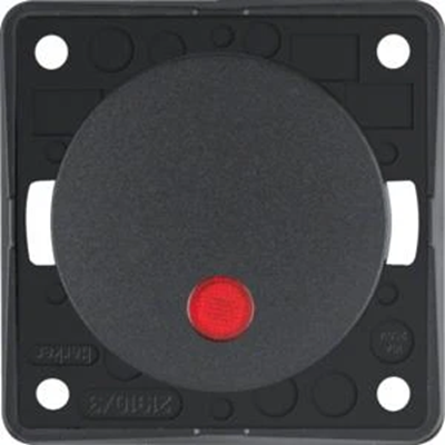 INTEGRO FLOW/PURE Illuminated push-button switch with red lens anthracite matte