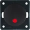 INTEGRO FLOW/PURE Illuminated push-button switch with red lens, brown matt