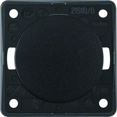 INTEGRO FLOW/PURE Interruttore a pulsante, nero lucido