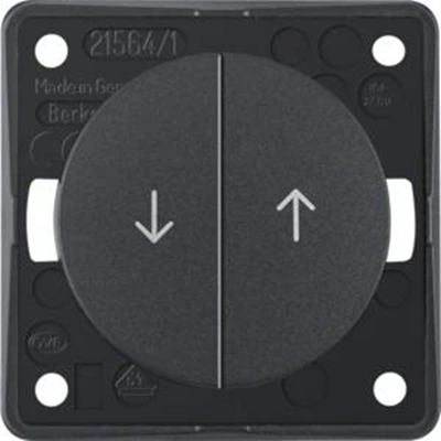 INTEGRO FLOW/PURE Multi-button shutter switch with "arrow" imprint, anthracite matt