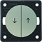 INTEGRO FLOW/PURE Multi-button shutter switch with "arrow" imprint, matt chrome, varnished