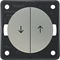 INTEGRO FLOW/PURE Multi-button shutter switch with "arrow" imprint, matt chrome, varnished