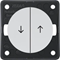 INTEGRO FLOW/PURE Multi-button shutter switch with "arrow" imprint, snow-white gloss