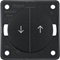 INTEGRO FLOW/PURE Multi-button shutter switch with "arrow" print, glossy black